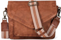 Leather Flapover Crossbody Handbag Purse for Women - Compact Leather 9