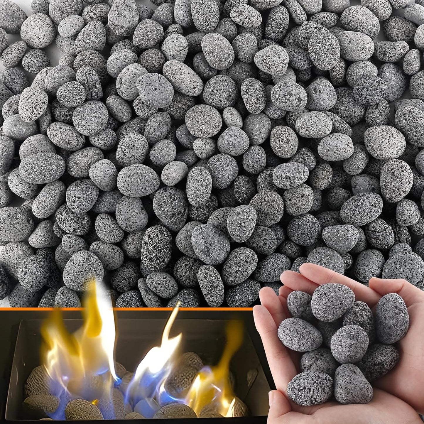 Natural Lava Rocks for Fire Pit and Garden Decoration