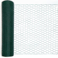 Green Chicken Wire 48 in x 100 ft - Durable PVC Coated Garden Netting
