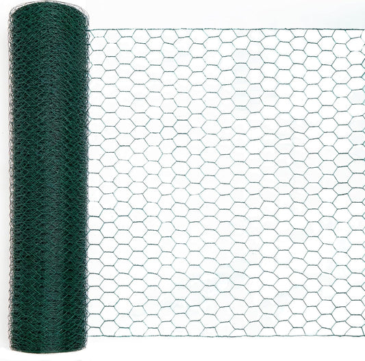 Green Chicken Wire 48in x 100ft for Garden Protection and Crafts