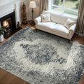 5x7 Area Rugs Washable Rug - Soft Vintage Medallion for Living Room