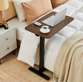 Overbed Table with Hidden Wheels Height Adjustable Medical Bed Table