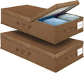 Underbed Storage Containers Bin with Lids (2pcs) - Large Flat