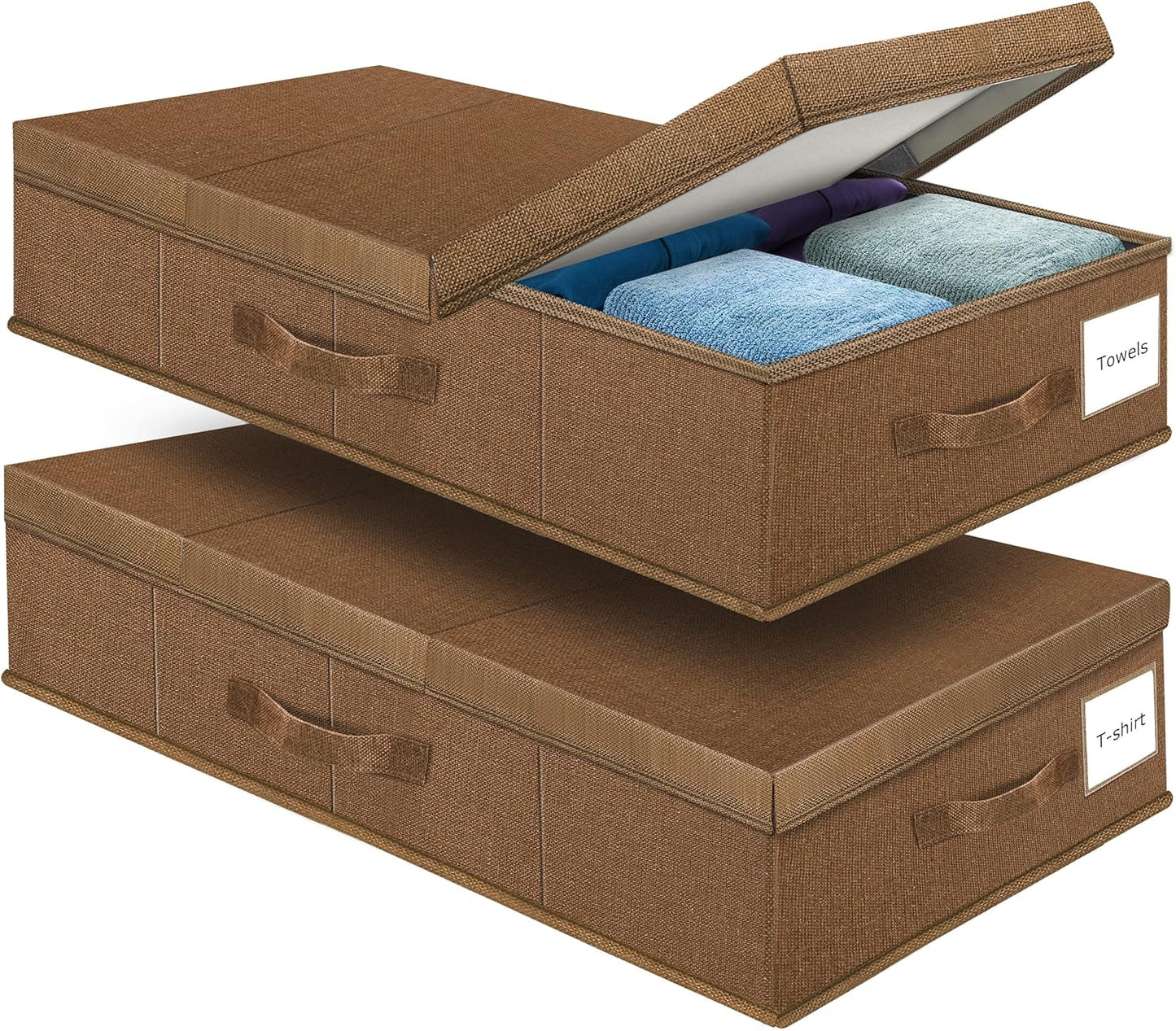 Large Underbed Storage Containers with Lids for Organizing