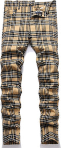 Fashionable Plaid Pants for Men - Slim Fit Chino Design