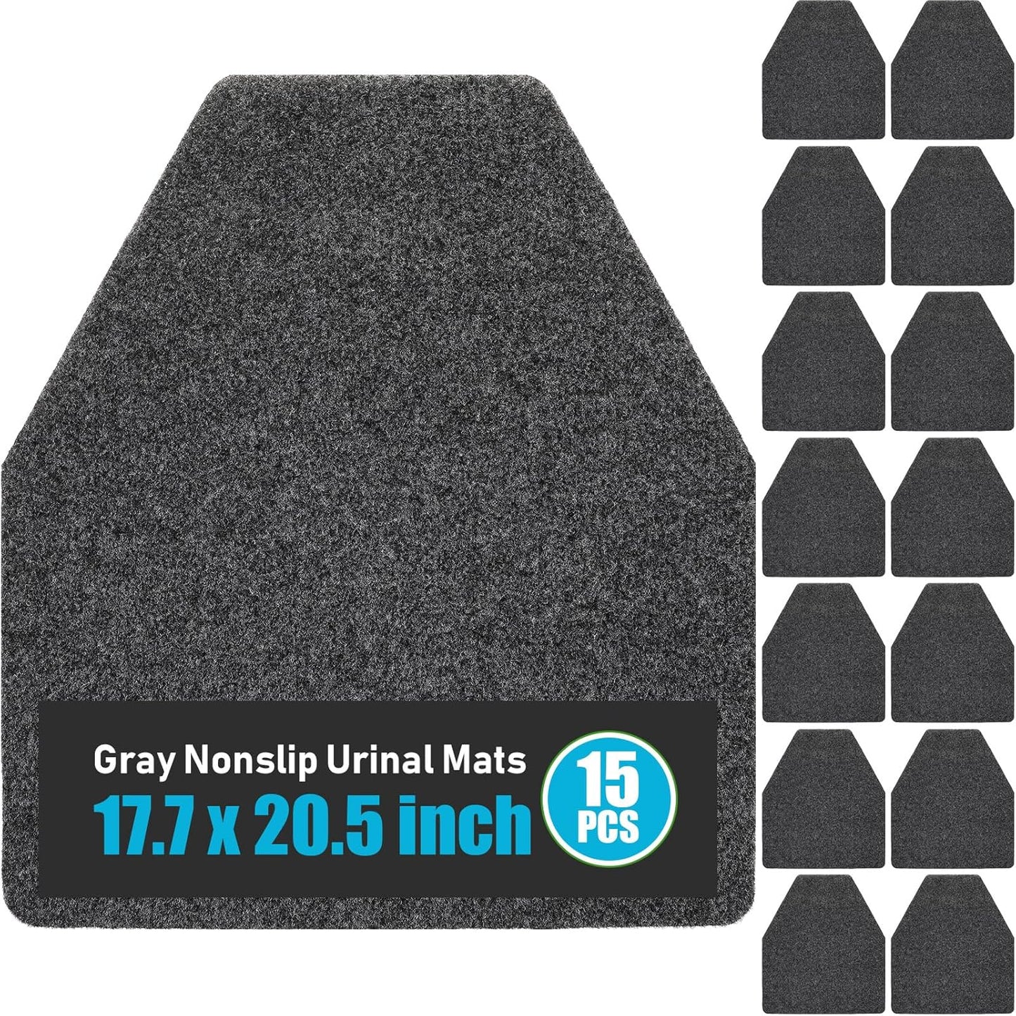 Nuanchu Nonslip Floor Mats - 15 Pack Urinal Pads for Restrooms