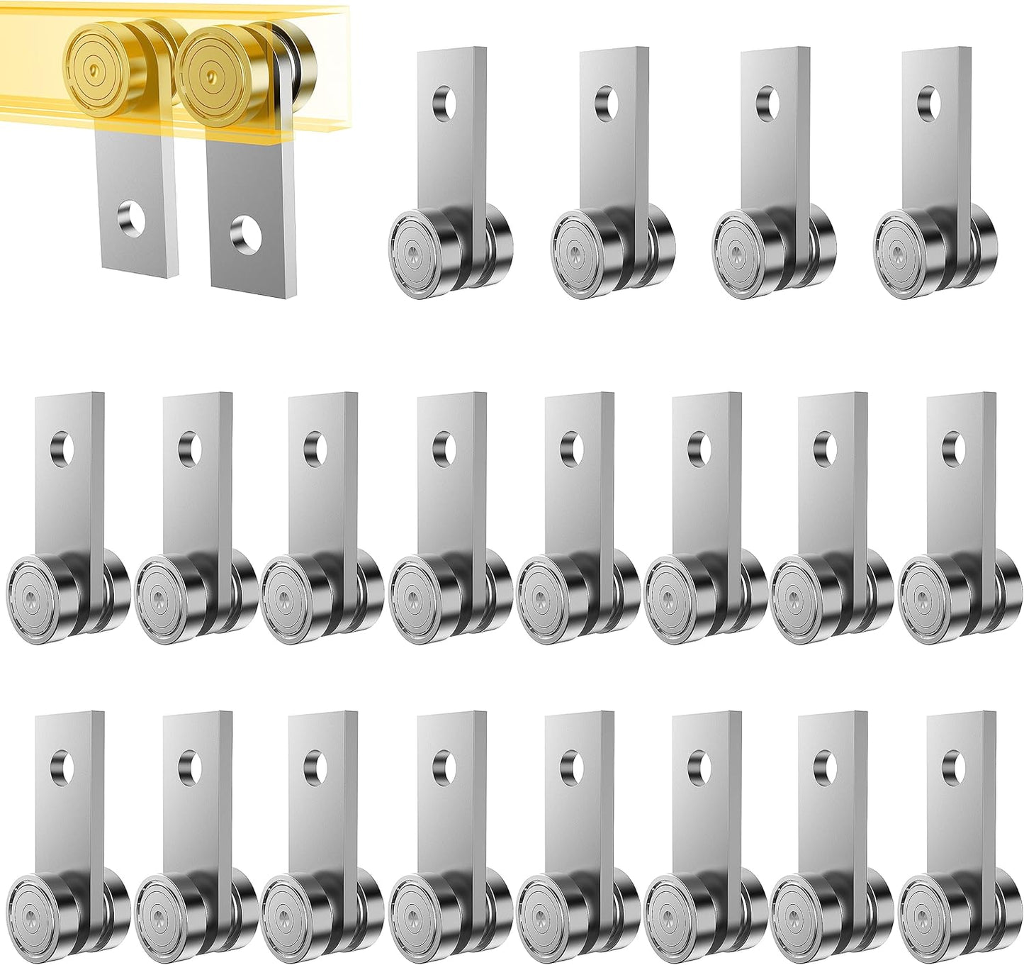 2 Wheel Trolley Assembly Rollers for Strut Channel Systems