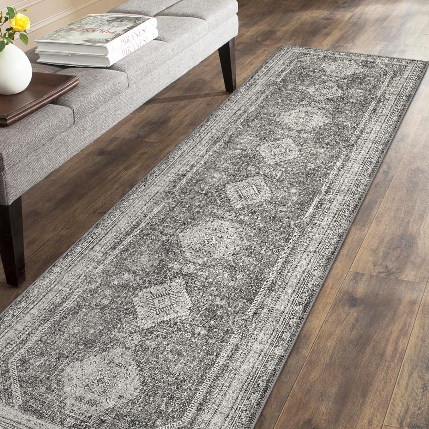 GENIMO Non Slip Hallway Runner Rug for Kitchen & Living Room