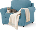 Stretch Sofa Slipcover Set - Small Steel Blue Couch Protector