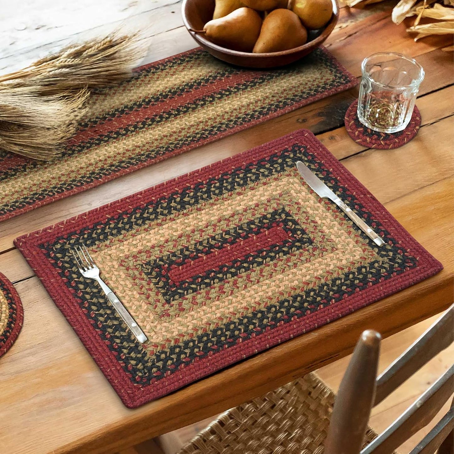 Highland Dining Placemats Set of 6 for Rustic Table Decor