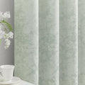 Green Floral Jacquard Blackout Curtains 96 in - Room Darkening Panels