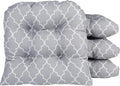 Geo Gray 15x15 U-Shaped Non-Slip Chair Cushions - Pack of 4