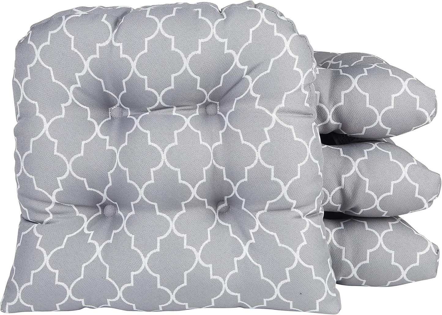 Klear Vu Gripper Overstuffed Non-Slip Dining Chair Cushions