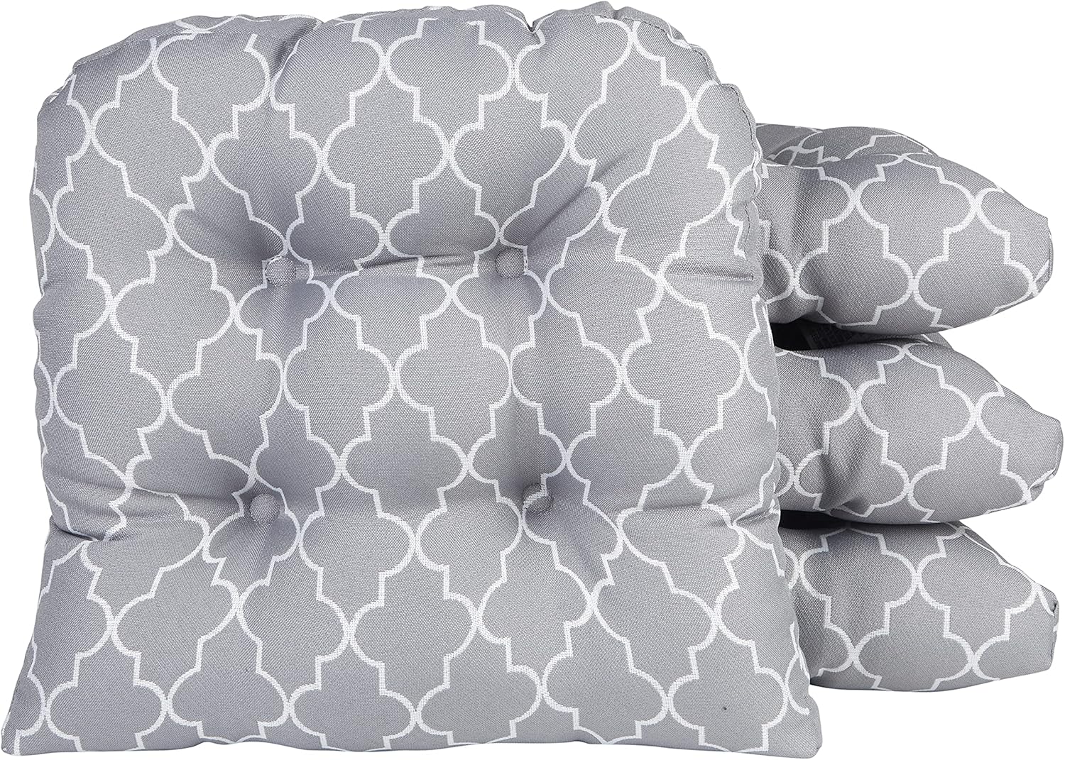 Klear Vu Gripper Overstuffed Non-Slip Dining Chair Cushions
