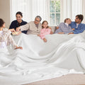 100% Cotton Large Waffle Blanket Oversized King 120x94 in - Breathable