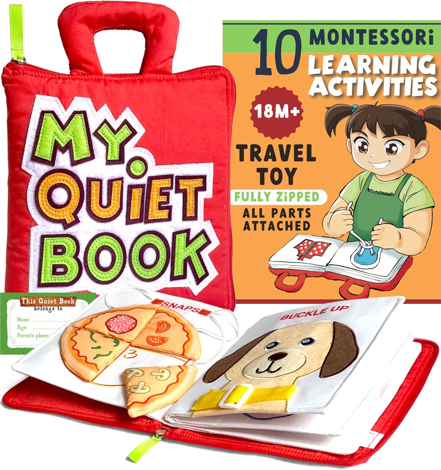 My Quiet Book - Sensory Busy Board for Toddlers 2-4 Years