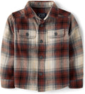 Baby-Boys Plaid Flannel Button Up Shirt - Soft Cotton Long Sleeve