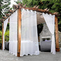 White Outdoor Sheer Curtains for Patio Waterproof - 2 Panels, 54 x 120