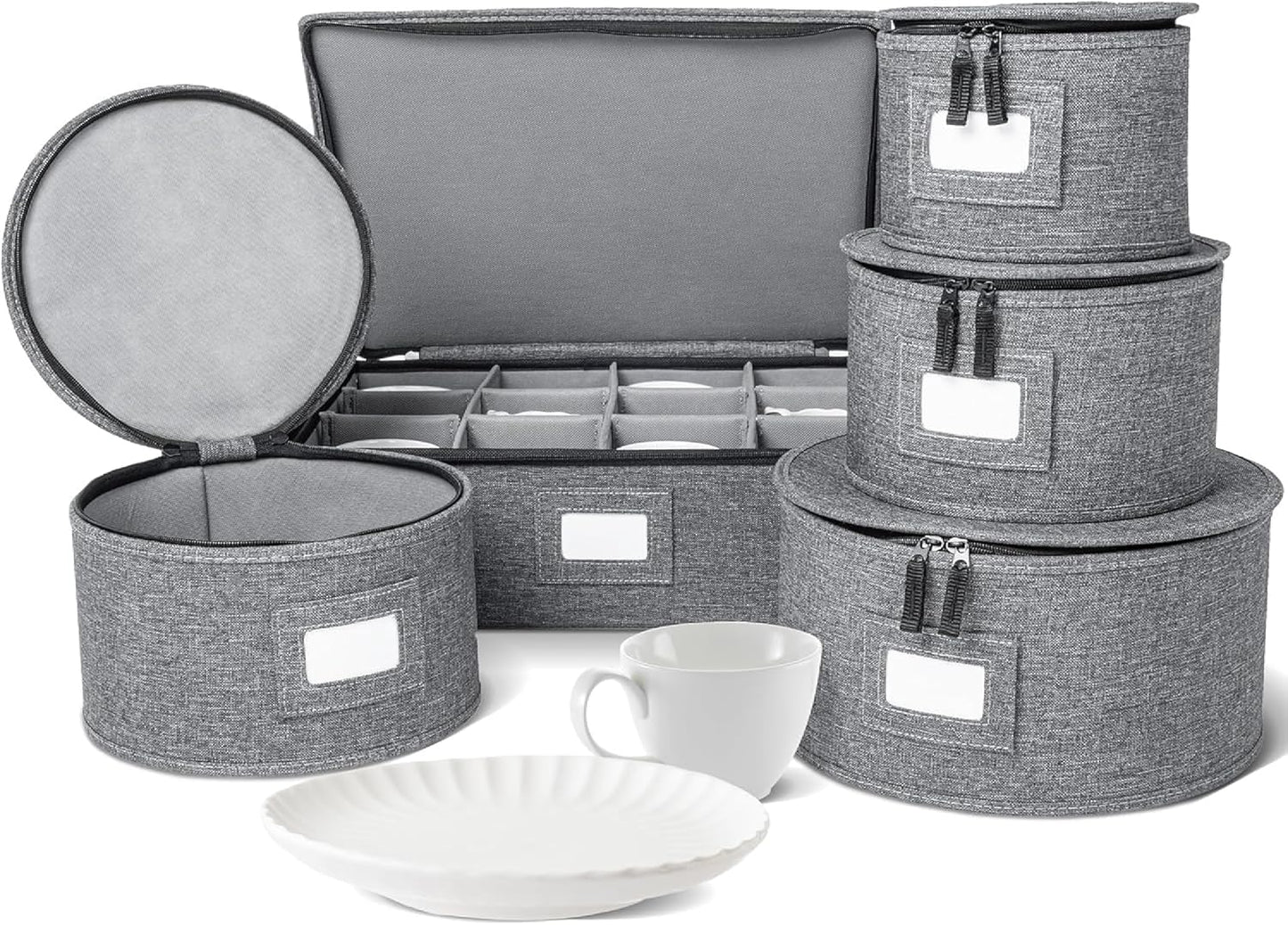 StorageLAB Hard Shell Storage Containers for Fine China and Dishes