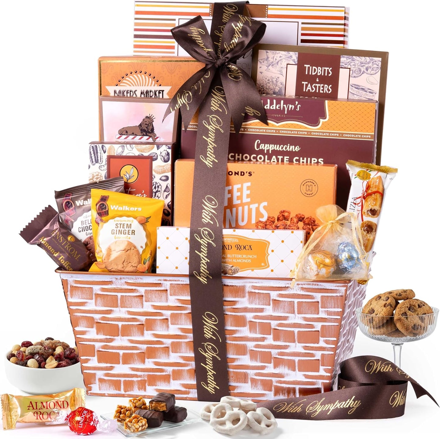 Sympathy Gift Basket Deluxe for Condolences and Bereavement