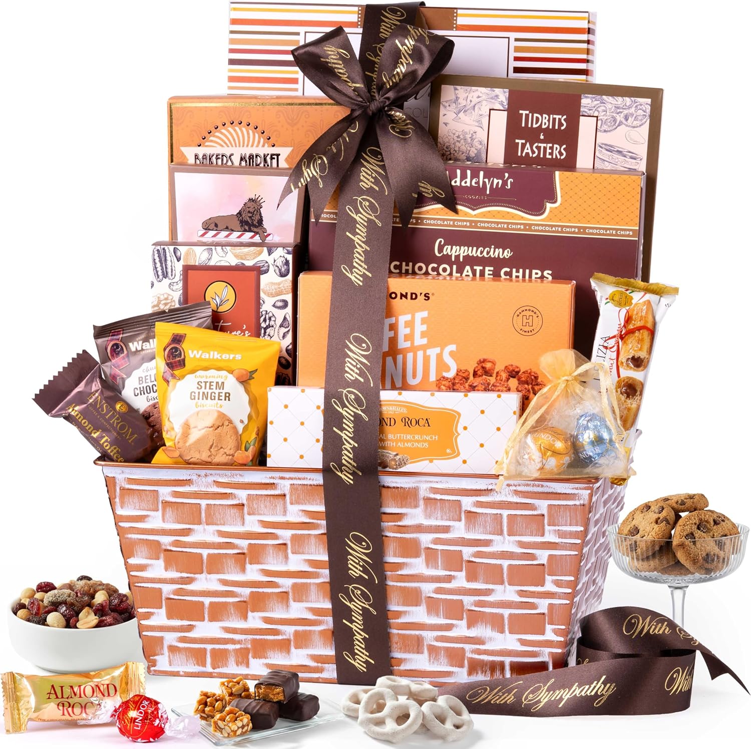 Sympathy Gift Basket Deluxe for Condolences and Bereavement