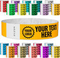 WristCo Goldenrod Custom Imprint Tyvek Wristbands - Custom Text & Logo