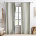 94 Inch Long Blackout Curtains 2 Panels - Full Blackout Linen Look