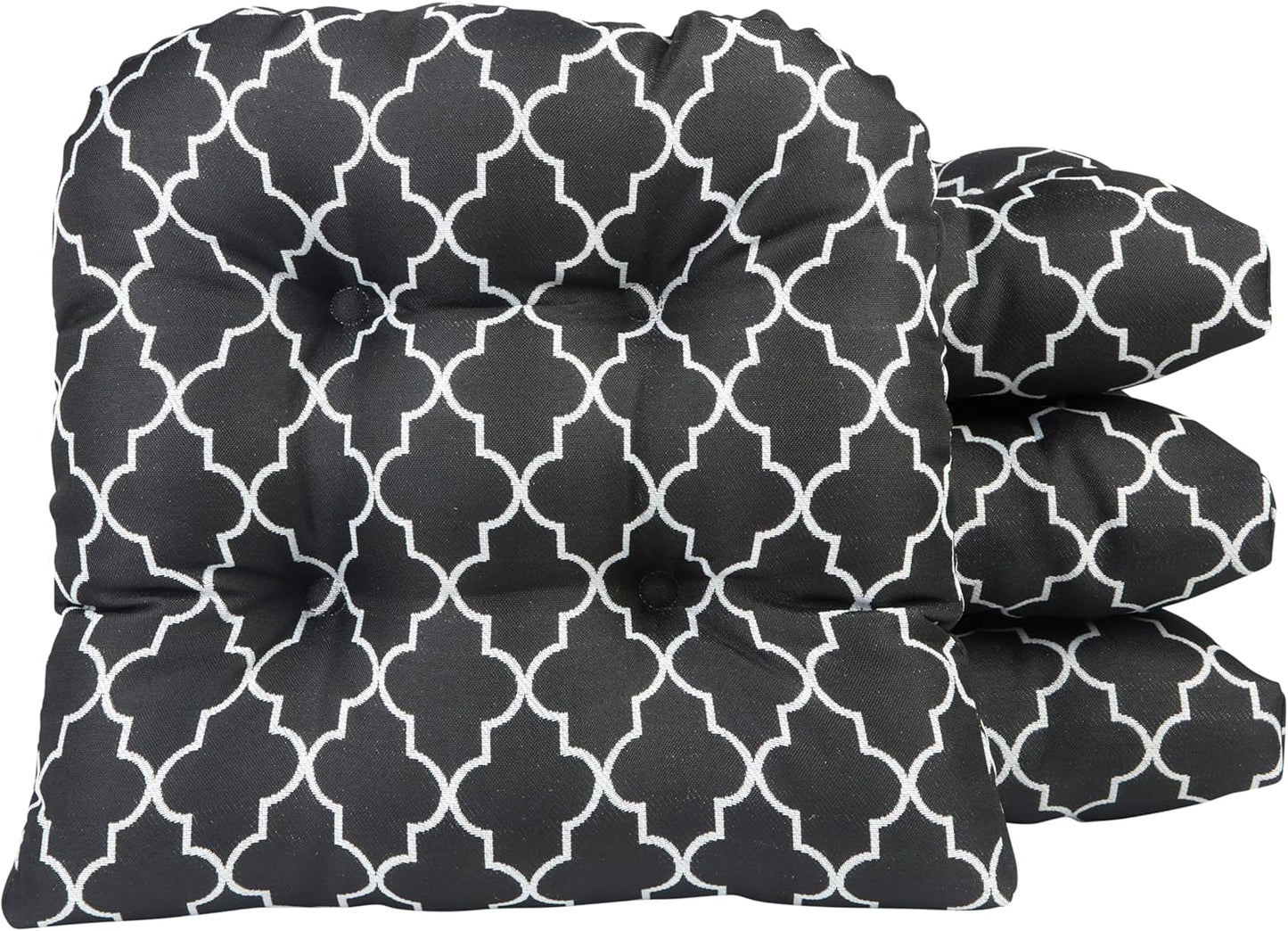 Klear Vu Gripper Non-Slip 15in x 15in Chair Cushions Set of 4