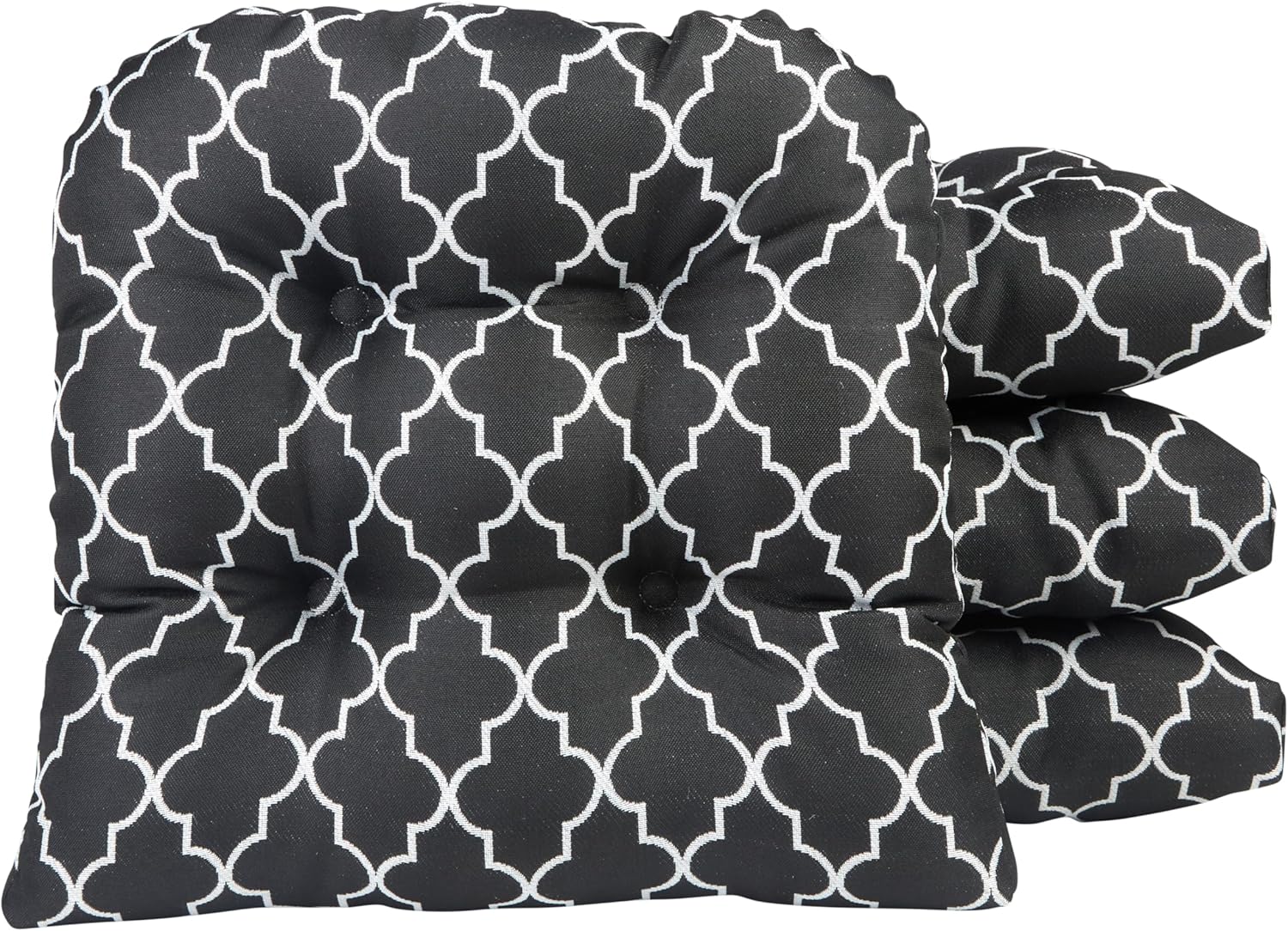 Klear Vu Gripper Non-Slip 15in x 15in Chair Cushions Set of 4