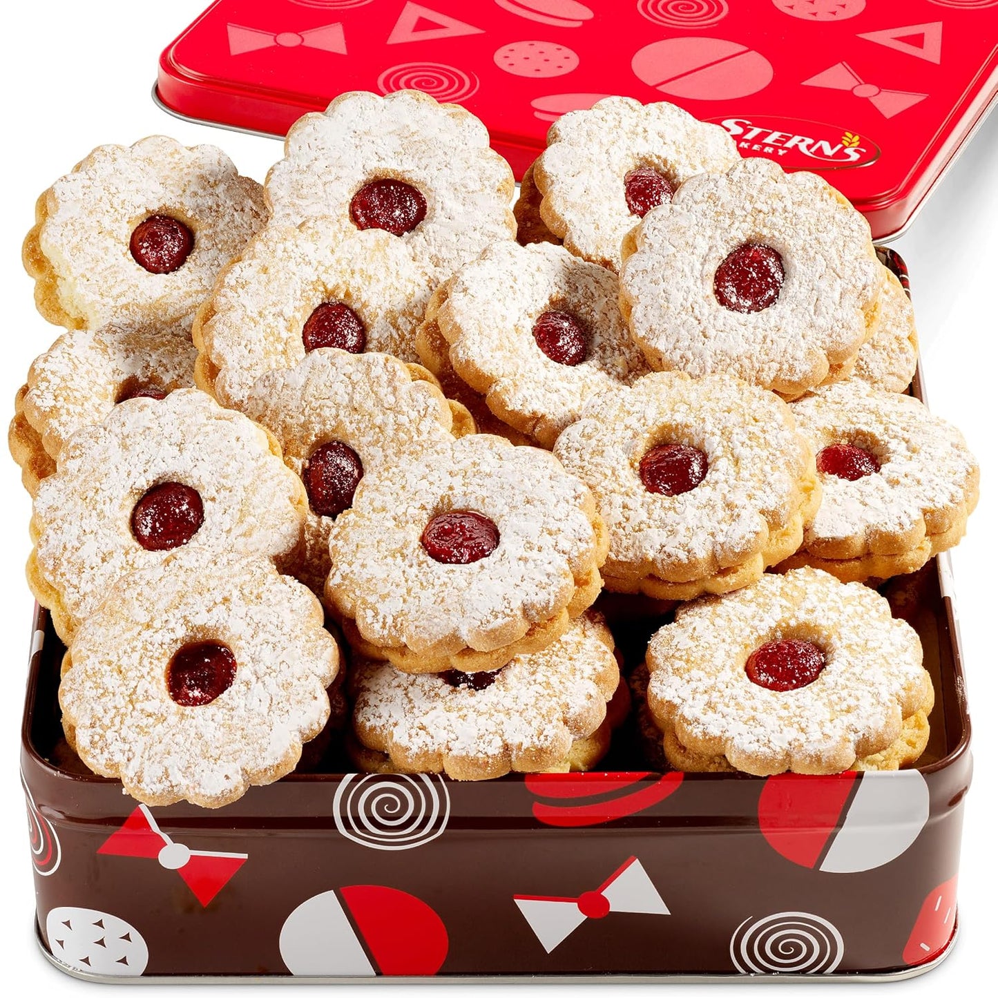 Stern's Bakery Linzer Tart Cookies Gift Tin for All Occasions