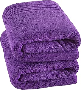 Hammam Linen Jumbo Large Bath Sheets Towels 2-Pack for Comfort