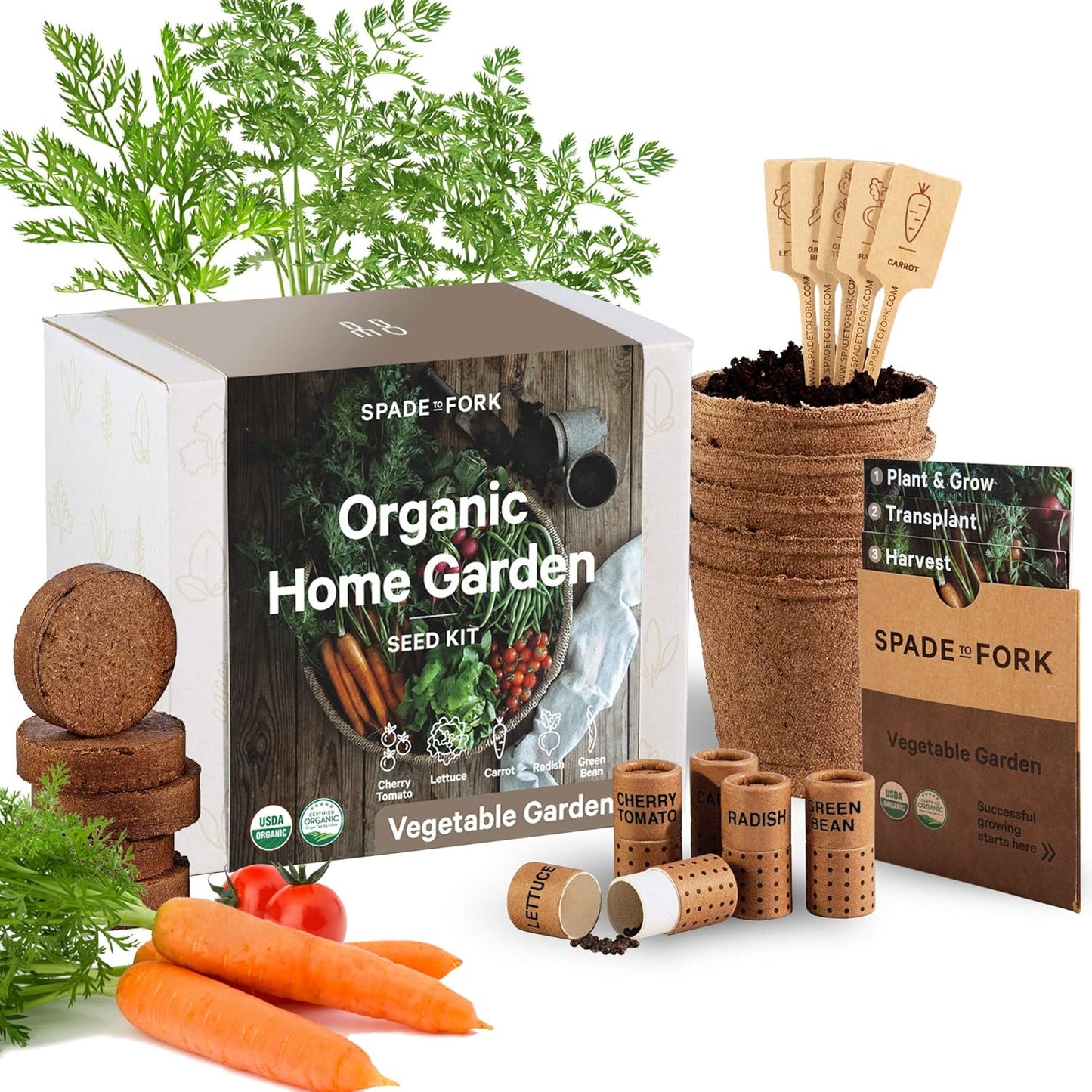 Organic Indoor Vegetable Garden Starter Kit for Home Growing