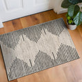 Bohemian Stripe Stain Resistant Area Rug 2 ft x 3 ft - Durable & Soft