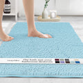 Plush Shaggy Chenille Bath Mat 59x31 in - Extra Soft, Super Absorbent