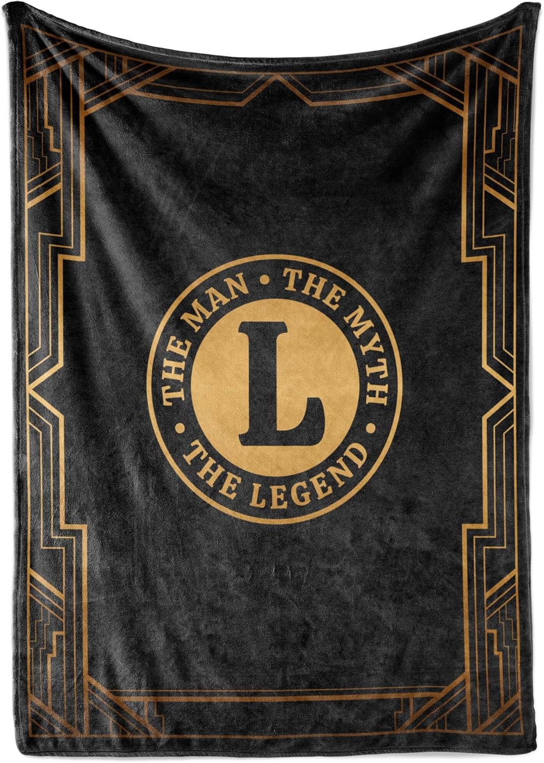 InnoBeta Initial Mens Gifts for Him, Cozy Flannel Throw Blanket