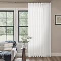 Ivory White Patio Sliding Door Curtains 100x102 - Pinch Pleat Semi