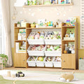 55ft Large Toy Storage Organizer with 8 Bins and 6 Cubbies - Playroom