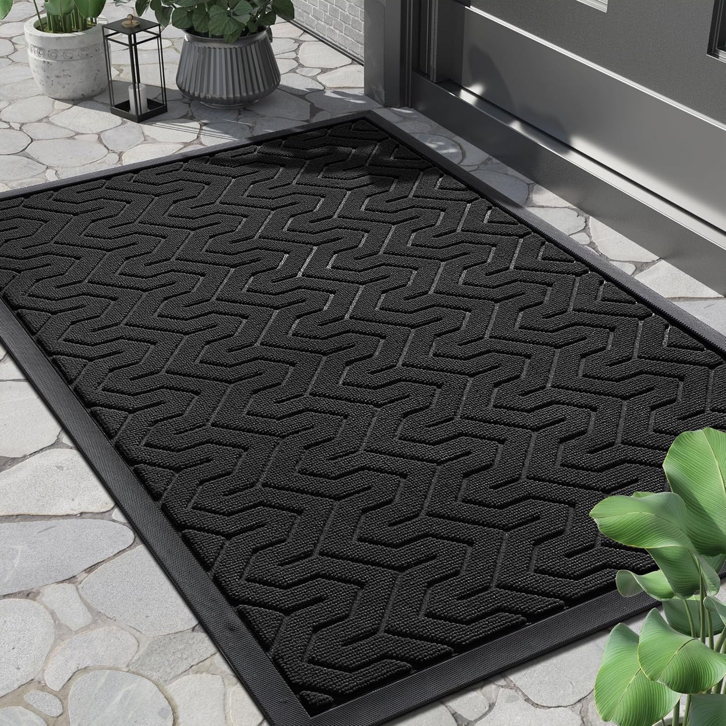 Yimobra Large Door Mat Outside Entrance - Heavy Duty Waterproof