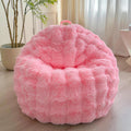 Fluffy Faux Rabbit Fur Bean Bag Cover 3ft Pink - Storage & Comfort