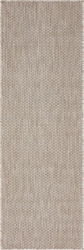 Outdoor Transitional Solid Heathered Runner Rug 2 ft x 6 ft 1 in