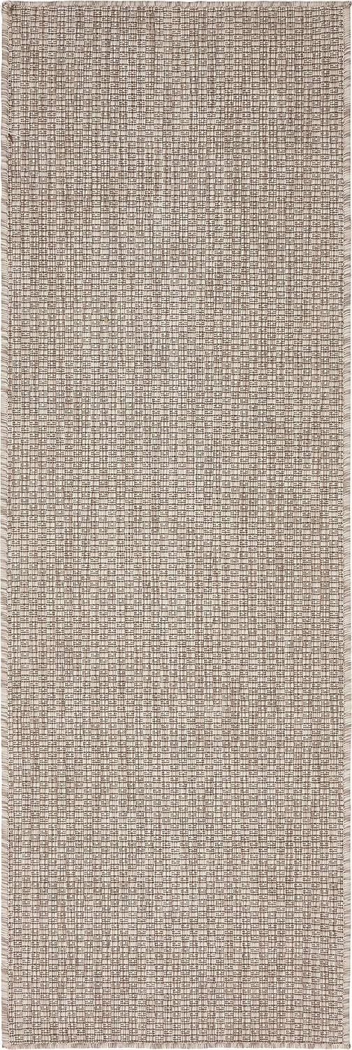Unique Loom Transitional Solid Heathered Indoor/Outdoor Rug Runner