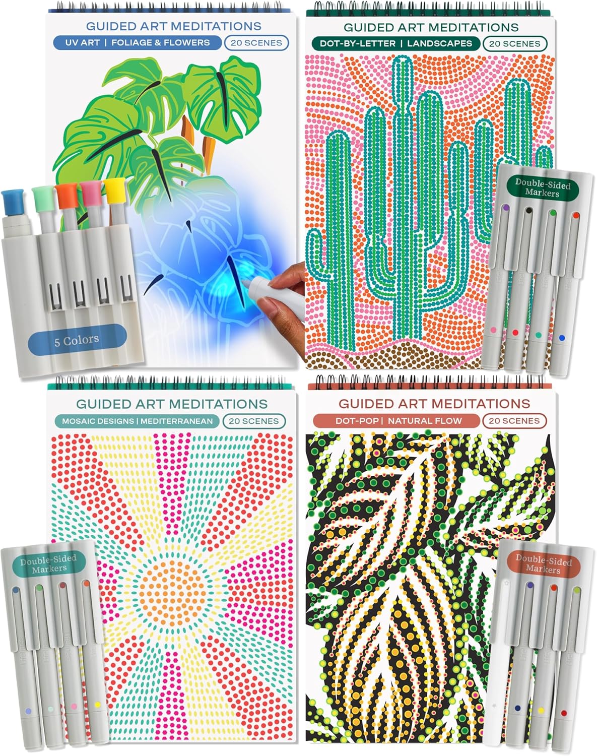 Lifelines FlowArt Activity Pad 4-Pack for Mindful Art Meditation