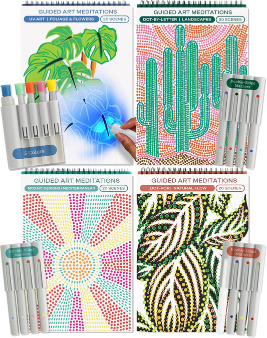 Lifelines FlowArt Activity Pad 4-Pack for Mindful Art Meditation