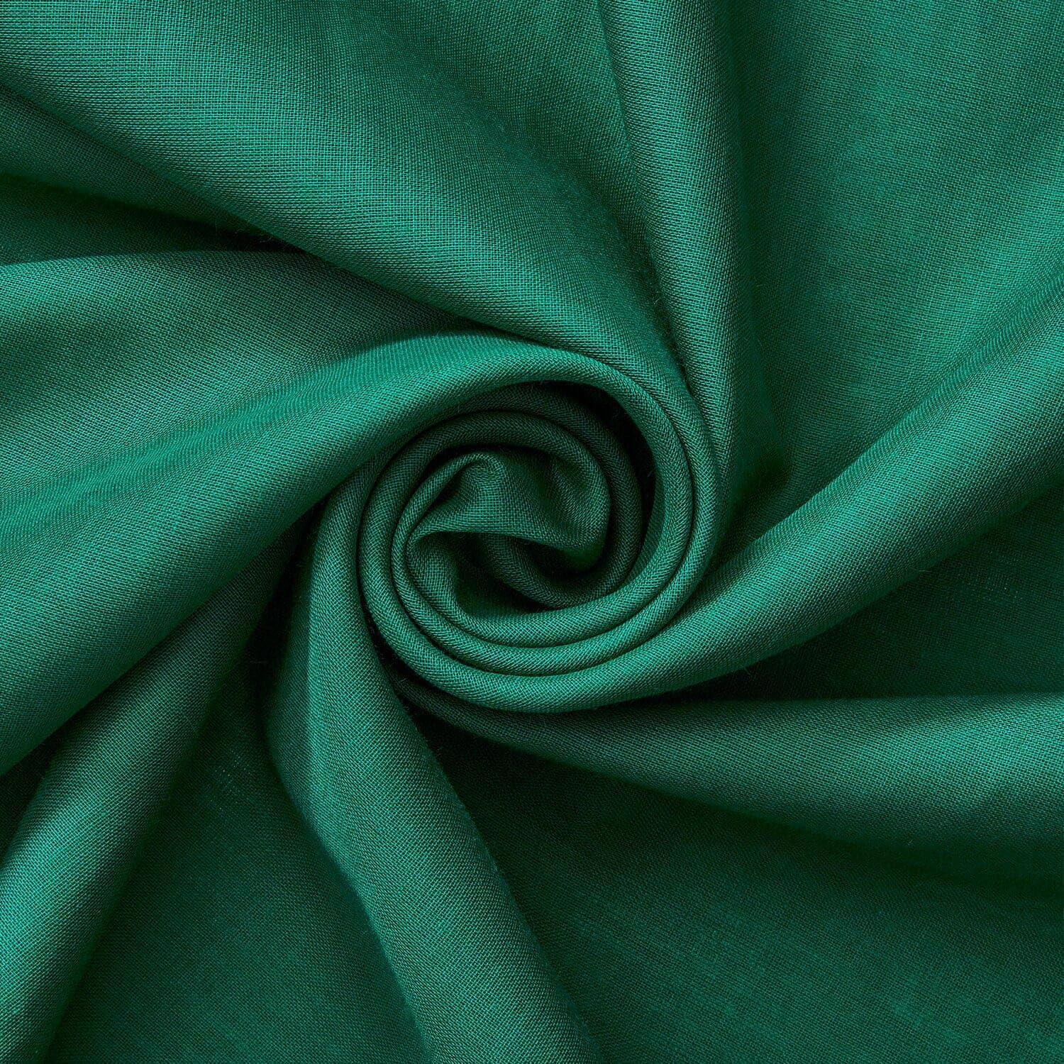 100% Cotton Voile Fabric Solid Pattern 60 in Forest Green