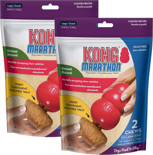 KONG Marathon Chicken Treats - Training & Playtime - Large Dogs - 2 Pack