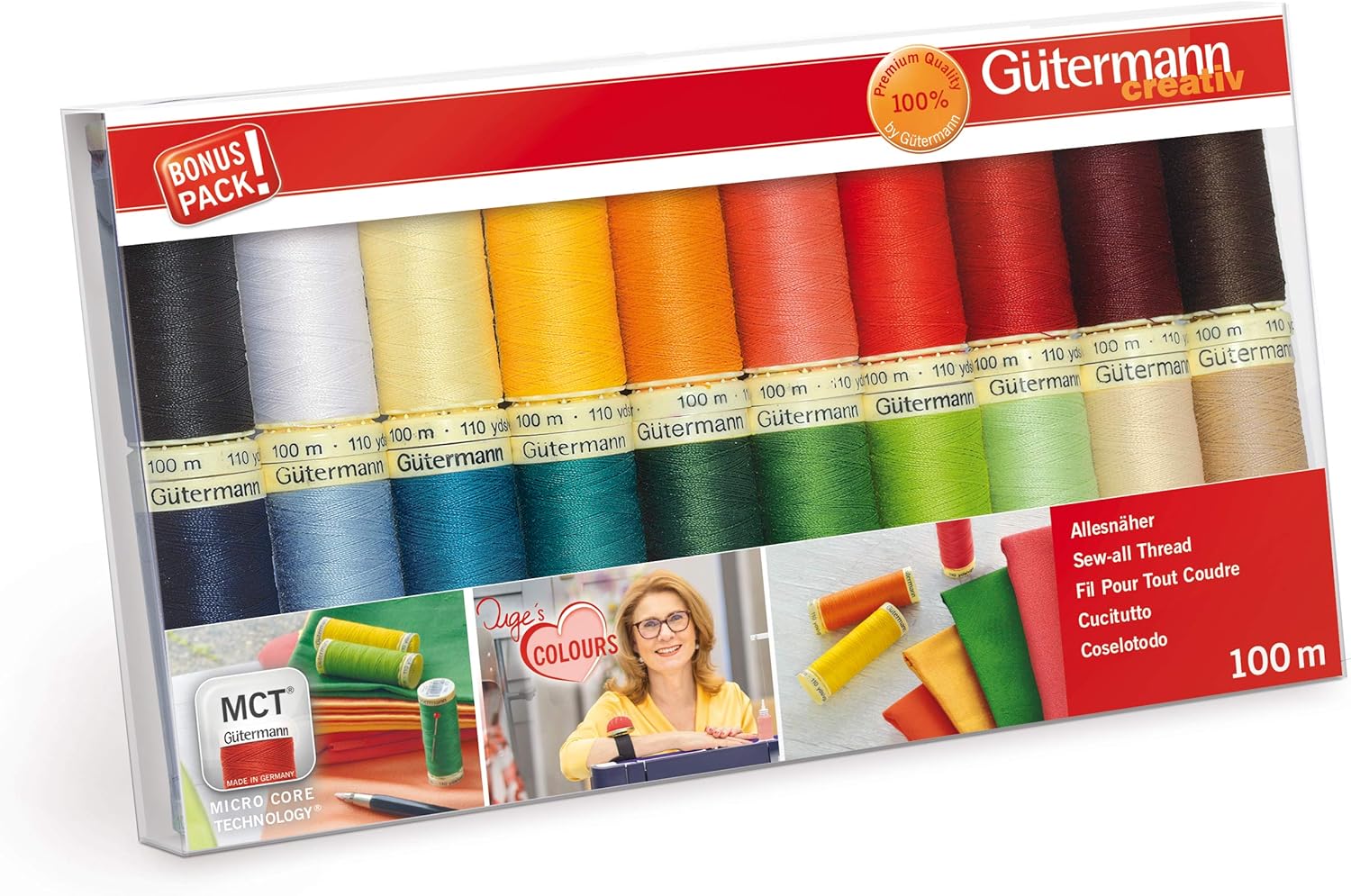 Gutermann Sew-All Thread Set 100 m x 20 Reels in Multicoloured