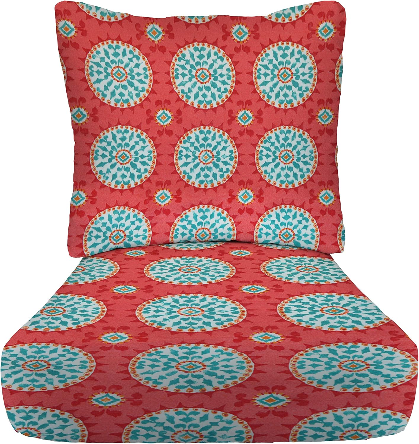 Deep Seating Chair Cushion Set with Pillow Back for Outdoors