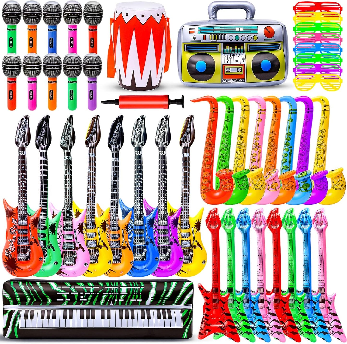 Inflatable Rock Star Toy Set - Max Fun for Kids Parties