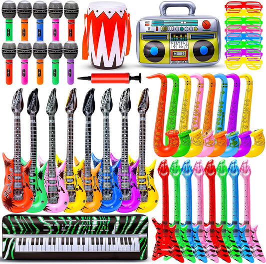 Inflatable Rock Star Toy Set - Max Fun for Kids Parties