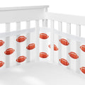 Breathable Mesh Crib Liner Set (Football) - Safe Sleep Shield